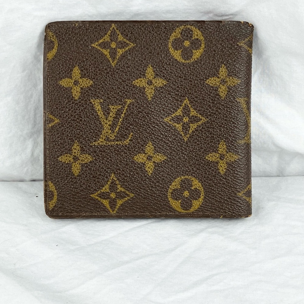 Auth vintage Louis Vuitton Monogram Brown wallet pre serial number 1970s
